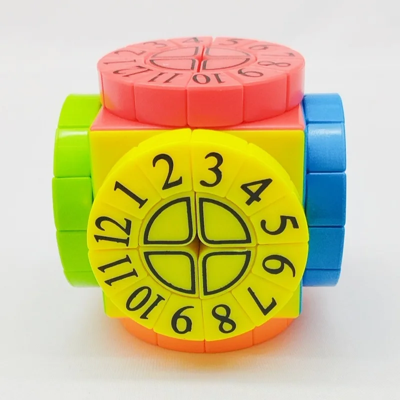 [Wisdom] Super Time Machine Cube Colorful Digital Time Wheel Cube Time Machine Cube Children's Educational Gift Toy Fidget Toys