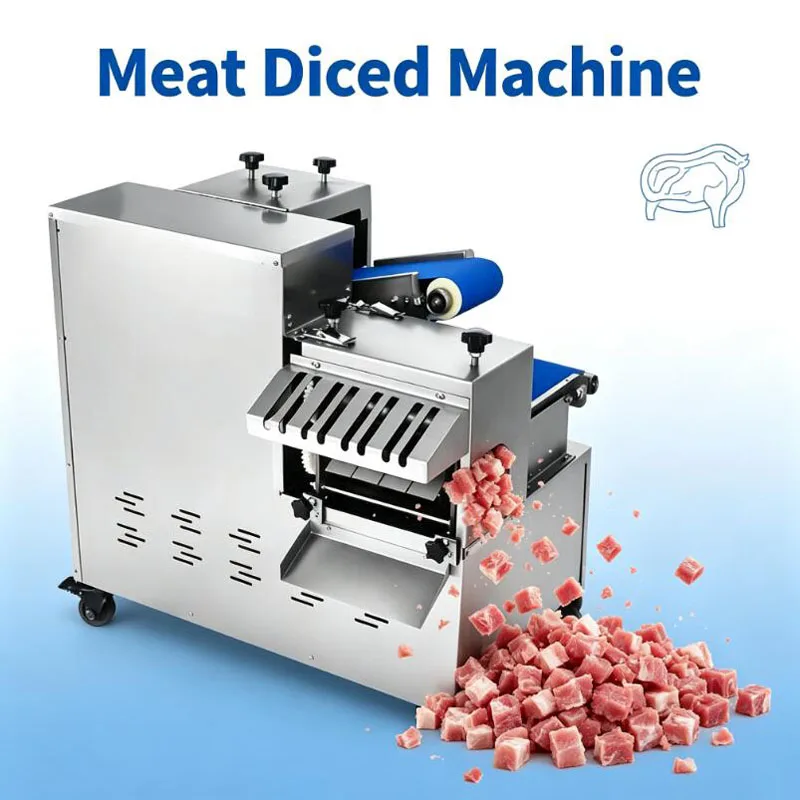 Commercial Meat Diced Machine Electric Automatic One Forming Cutter For Beef Mutton Pork Chicken Canteen Restaurant Meat Slicer