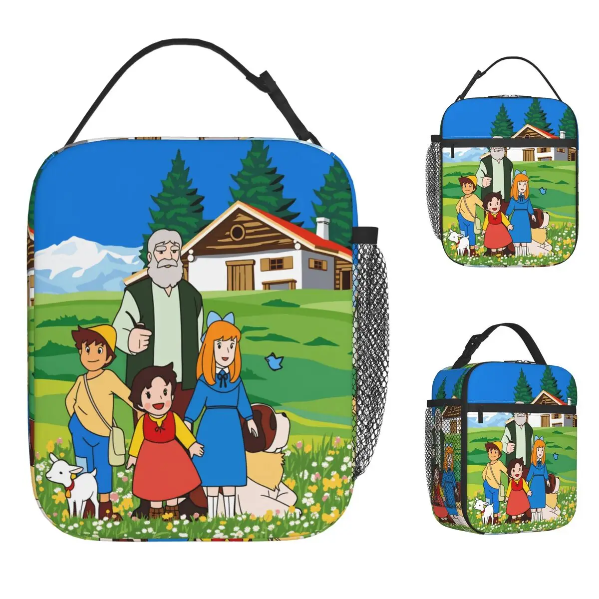 

Сумка для обеда Heidi Peter And Grandpa Alps, дорожная сумка для обеда для женщин, повседневная сумка-тоут с принтом, сумка для еды, портативная сумка-холодильник из оксфордской ткани