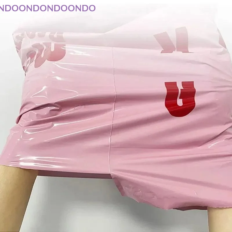 

Premium Quality Pink Thank-you Express Delivery Bags, Set of 100; Ideal for Shopping and Gifting