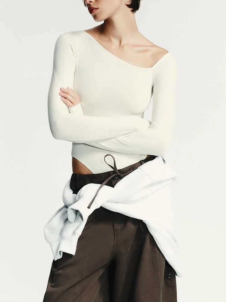 Tuta lunga asimmetrica da donna invernale 2025 Morbida nuovo arrivo Fasionable Comodo abito intero da donna