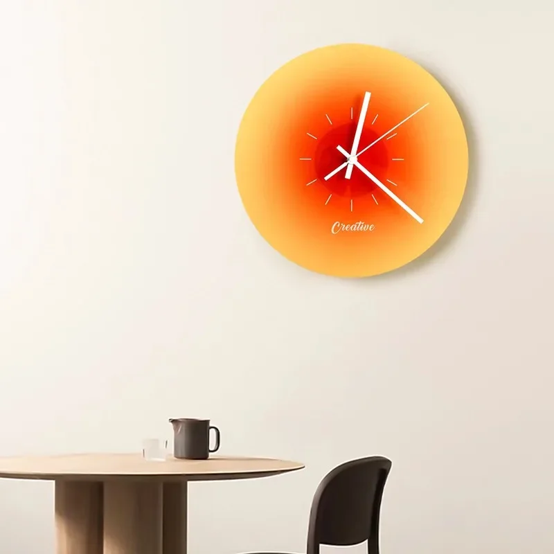 Nordic Clock Accessories, Home Watches, Living Room, Personalized Table Top, Creative Sunset Clock, Silent Sitting Clock