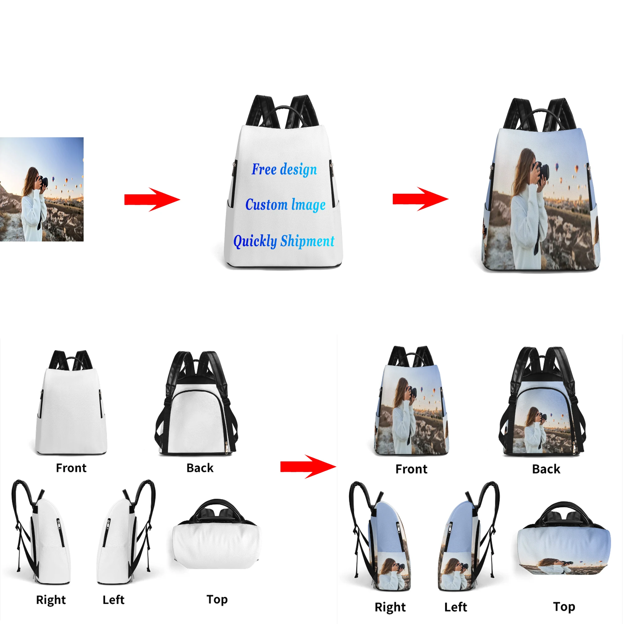 

Custom Multi-Faceted Design Large-Capacity Backpacks Portable Anti-Theft Travel Backpacks With Open Compartments On The Back