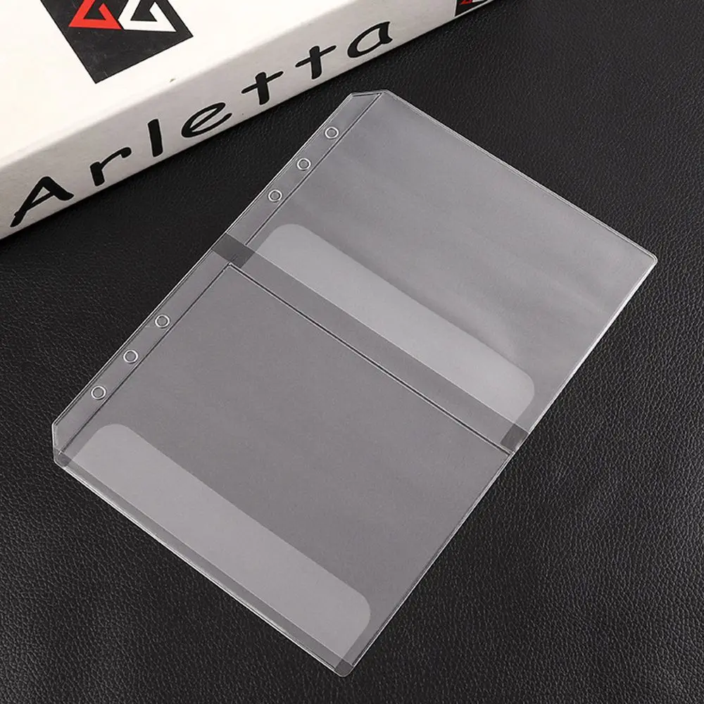 

Storage Bag Ticket Card Organizer Bag with Flap 6 Holes Notebook Binder Binder Pockets Binder Zipper Folders Loose Leaf Bags
