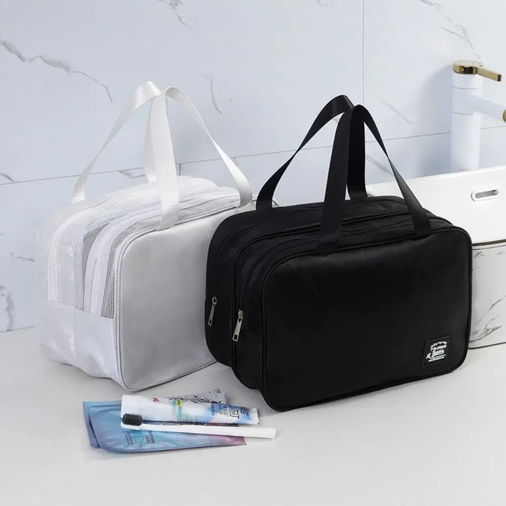 Handle Travel Wet Dry Toiletry Bag Beautician Women Men Bathing Storage Bag Cosmetic Washbag Toilettas Makeup Organizer