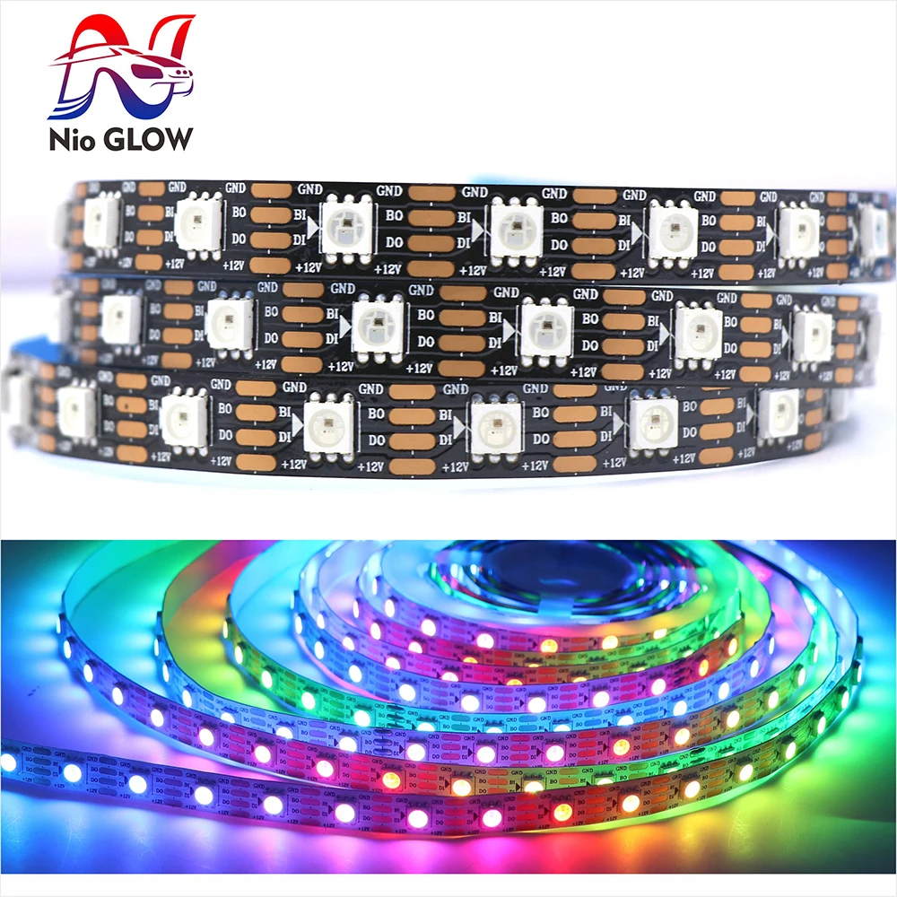 

WS2815 Smart Full color RGB led-verlichting strip 1M-5M 30/60/74/96/144 leds/m Individueel Adresseerbare IC LED-strips IP65 IP67