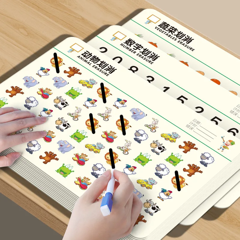 Number Cancellation Task Cards - Visual Tracking & Attention Training Game, Montessori Math for Kids Ages 3-6 Focus Improvement