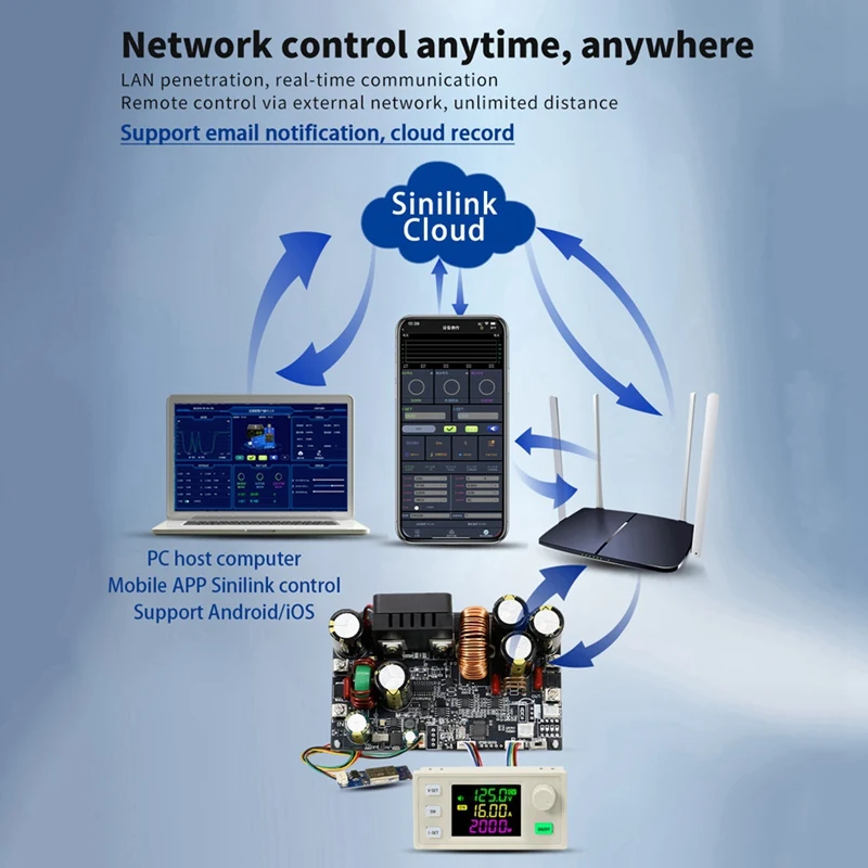 XY12522 CNC DC Adjustable Stabilized Power Supply Constant Voltage And Current Module 125V/2000W Color Screen Display