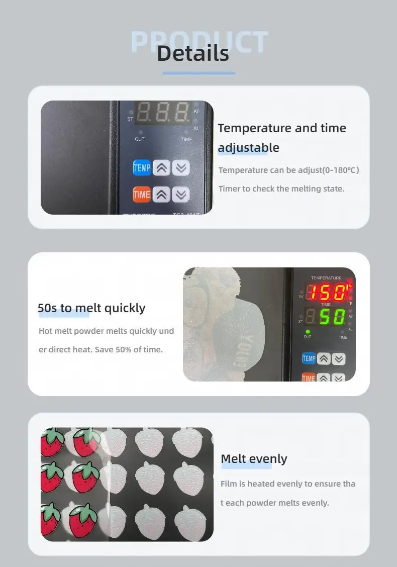 A3 DTF Oven Dryer with Temperature Control A3 DTF Oven Curing Heater DTF Transfer Hot Melt Powder Oven for A3 DTF Printer Film