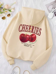 Cherries Cosh Valentine Funny Print Hoody Men Women Hip Hop Pullover Hoodie Loose Warm Sweatshirt Fashion Fleece Clothing Couple