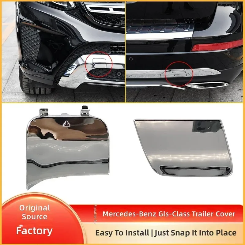 for Mercedes Benz GLS Class W166 Front Rear Bumper Trailer Tow Hook Cover Cap 2015-2019 Replacement 1668552323