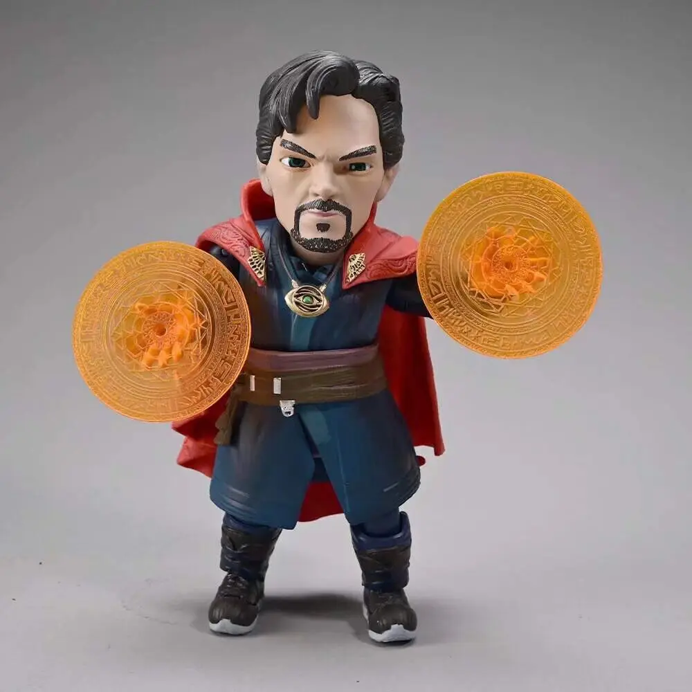 18CM Avengers：Endgame Anime Figure Doctor Strange Steve Rogers Iron ManMK42 Black Panther Action Figure Ornaments Model Gift Toy