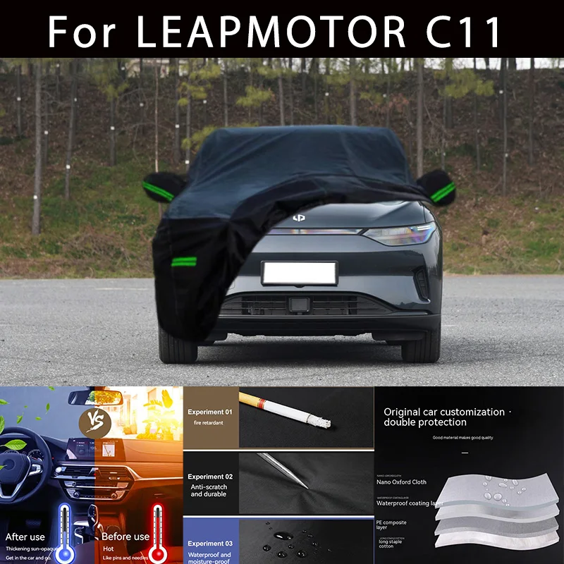 

For LEAPMOTOR C11 Outdoor Protection Full Car Covers Snow Cover Sunshade Waterproof Dustproof Exterior Car accessories