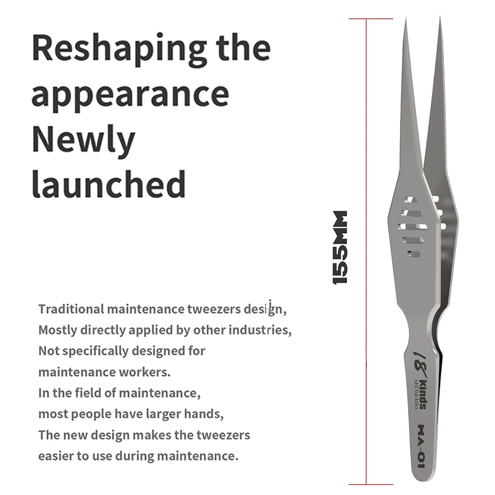 18種類 MA-01 マッハワイドピンセット 携帯電話、タブレット、コンピュータ、マザーボードチップICネジ部品クランプツール用