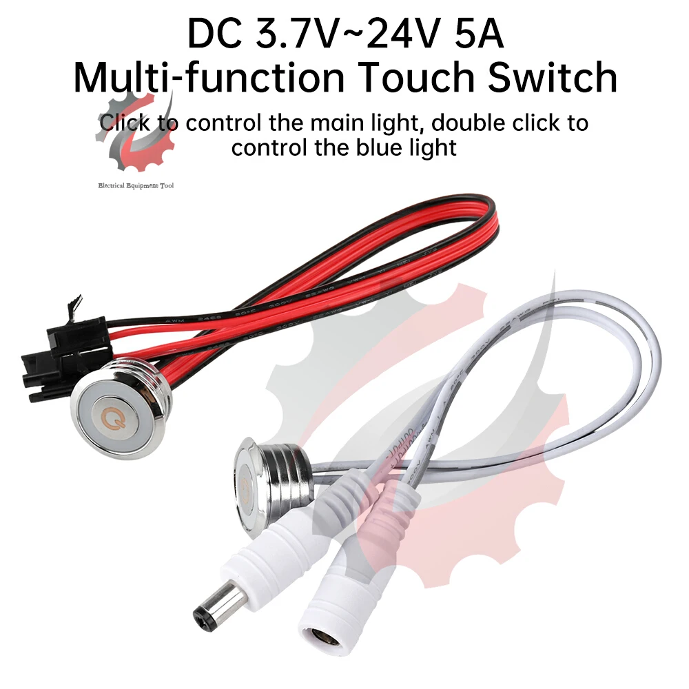 

Сенсорный переключатель постоянного тока SM, 3,7-24 В постоянного тока, многофункциональный диммер, сенсорный контроллер затемнения, вкл. выкл., светодиодная лента, двухпроводная встроенная