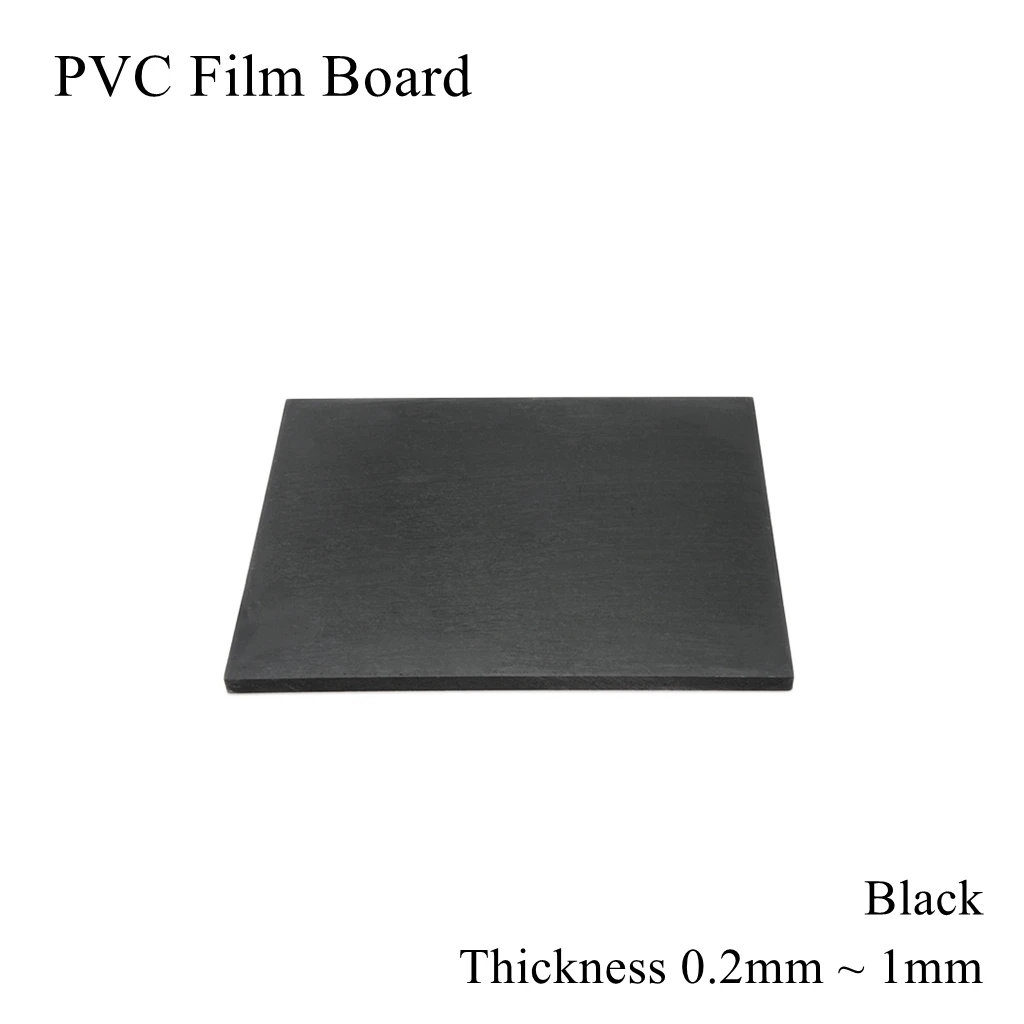 

PVC Film Rigid Board Black Color Gloss Plastic Sheet Waterproof Laminate Vinyl Flexible Soft Film Model Handmade Pad Panel Plate