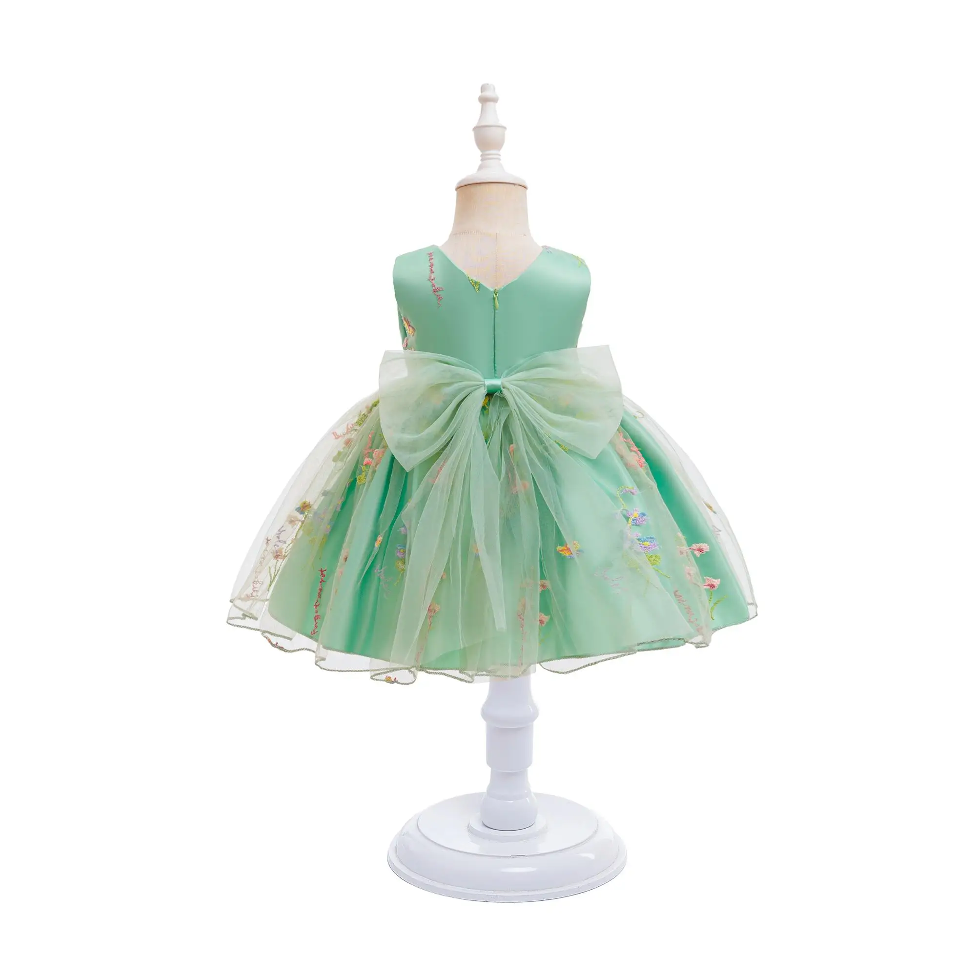Babykleidung für Mädchen zum 1. Geburtstag, Partykleider, ärmelloses Mesh-Prinzessinnenkleid für Kleinkinder, Sommer-Hochzeitskleid, 3–24 Monate – Detail 21