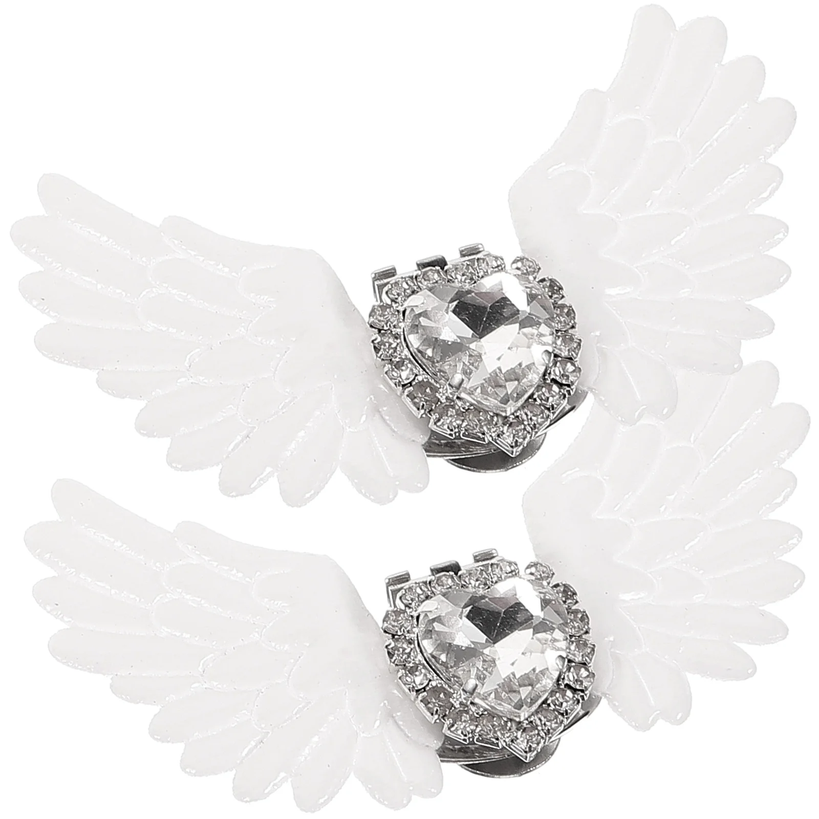 

1Pair Heart Rhinestones Decorative Shoe Clips White Crystal Buckles Women Shoes Embellishments Boots