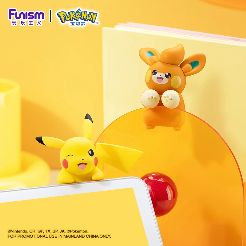 FUNISM Original Genuine Pokemon Anime Action Figures  Angel Party Series Eevee Bulbasaur  Pikachu Models Ornament Children's Toy