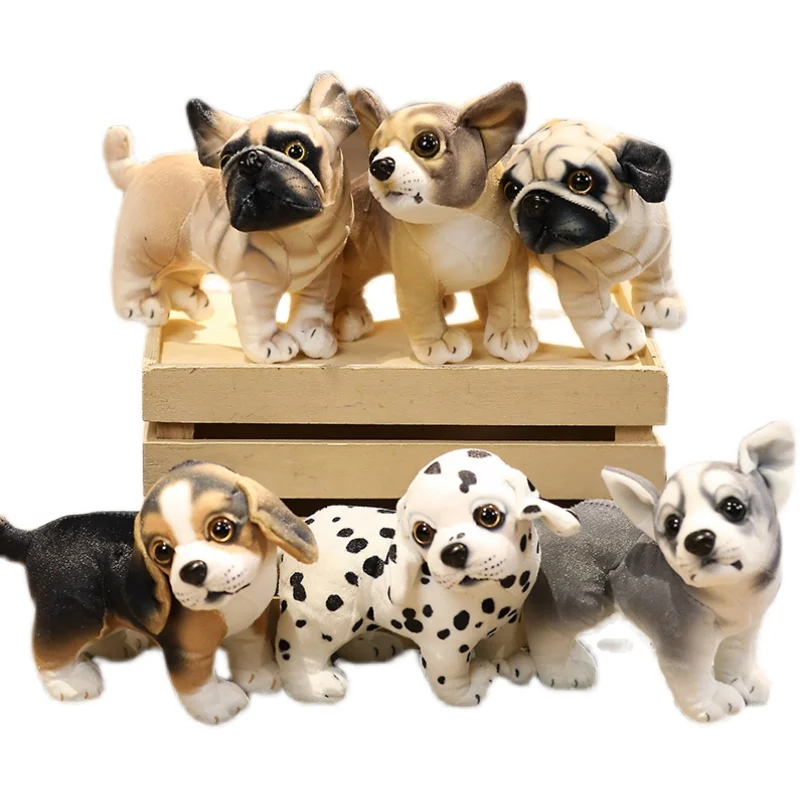 

Lifelike Dog Pet Plush Toys Stuffed Aniamls Beagle Husky Bulldog Chihuahua Pug Dalmatian Doggy Dolls Plush Dog Toy for Children