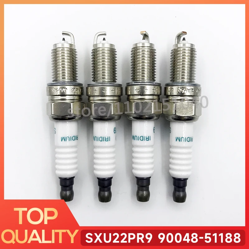 4PCS SXU22PR9 90048-51188 Dual IRIDIUM Spark Plug For ZXU22PR-11 IKR6G11 Toyota Avanza for Daihatsu YRV Terios Auto Part