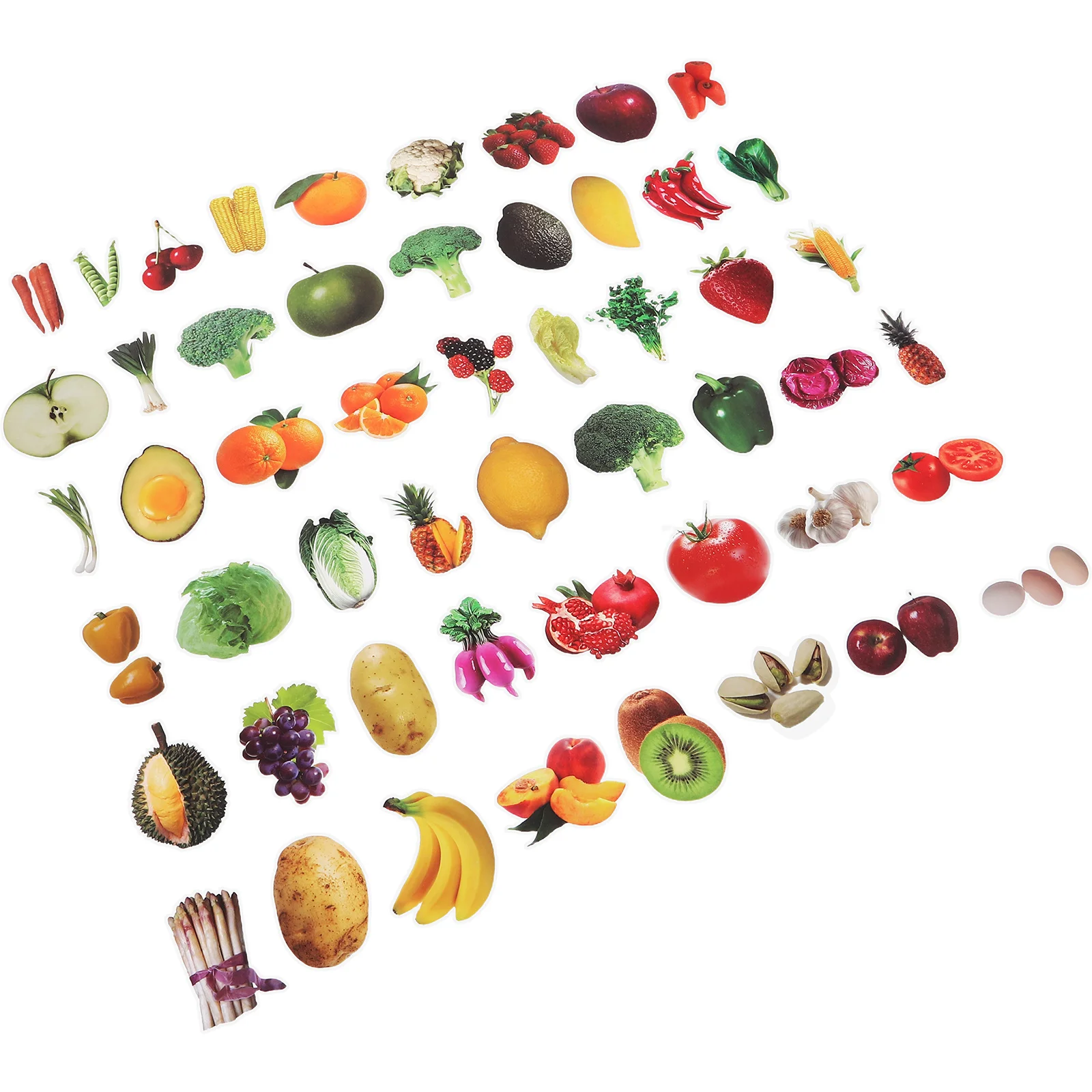

200Pcs Educational Fruit Vegetable Stickers Waterproof Classroom Laptop Water Bottle Decals Realistic Food Stickers