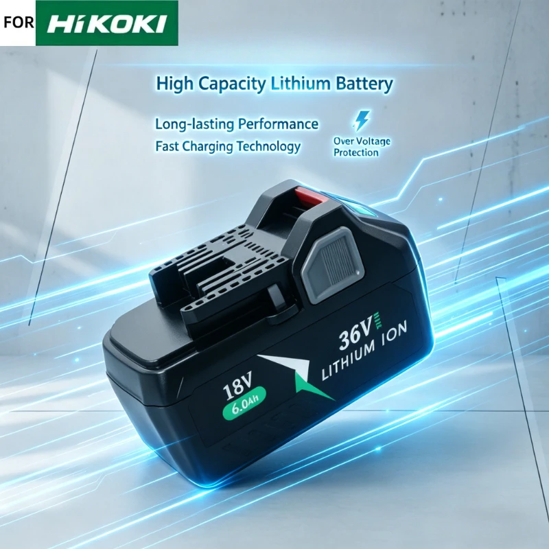 

For HiKOKI 36V 18V 6000mAh Lithium Ion Battery Replacement Fit BSL36A18 BSL36B18 Cordless Power Tools Fast Charging.