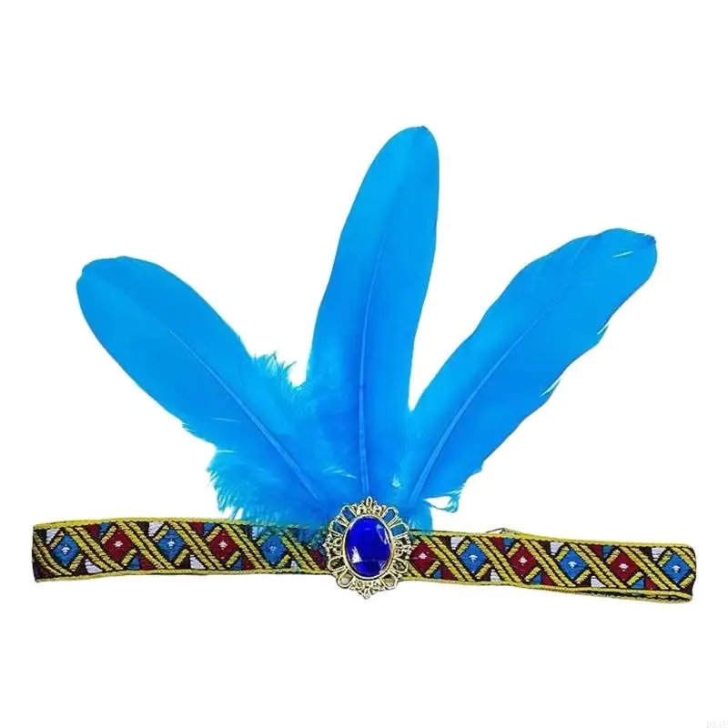 Dxae Mardi Gras Headband Crystal Flapper Cadera para Dadva elástica tamaño Masquerade