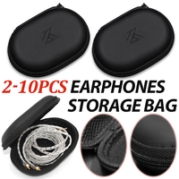 PU Leather Earphone Holder Case Accessories Universal Storage Carrying Bags Square Shaped for BA10 AS10 ES4 KZ CAA iPhone Huawei