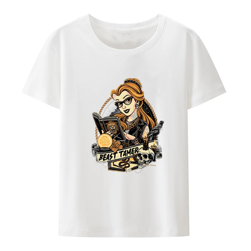 The Beast Tamer Funny Print T-shirt Graphic Tshirts Short-sleev Humor Comfortable Loose Street Fashion Novelty Roupas Masculinas