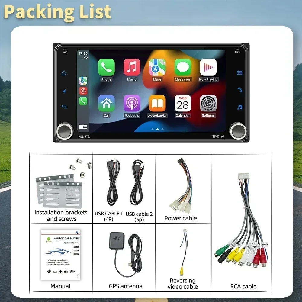 Carplay أندرويد سيارة الوسائط المتعددة 2Din راديو السيارة لتويوتا كورولا E150 روميون روكوس 2008-2015 7 "شاشة ستيريو رئيس وحدة GPS WIFI