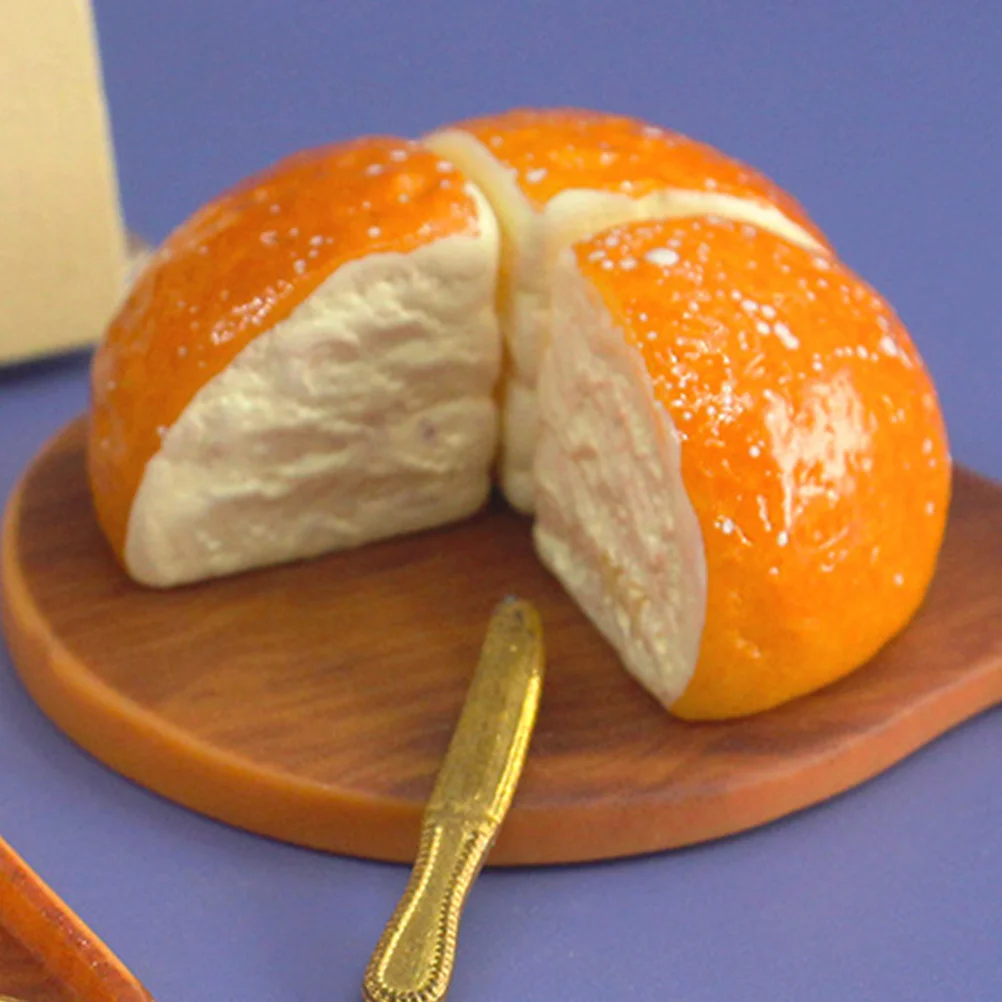 

10Pcs Wooden Mini Cutting Boards Round Bread Tray for DIY Mini House Kitchen Scene Micro Decor Photo Props Wooden Tiny Board