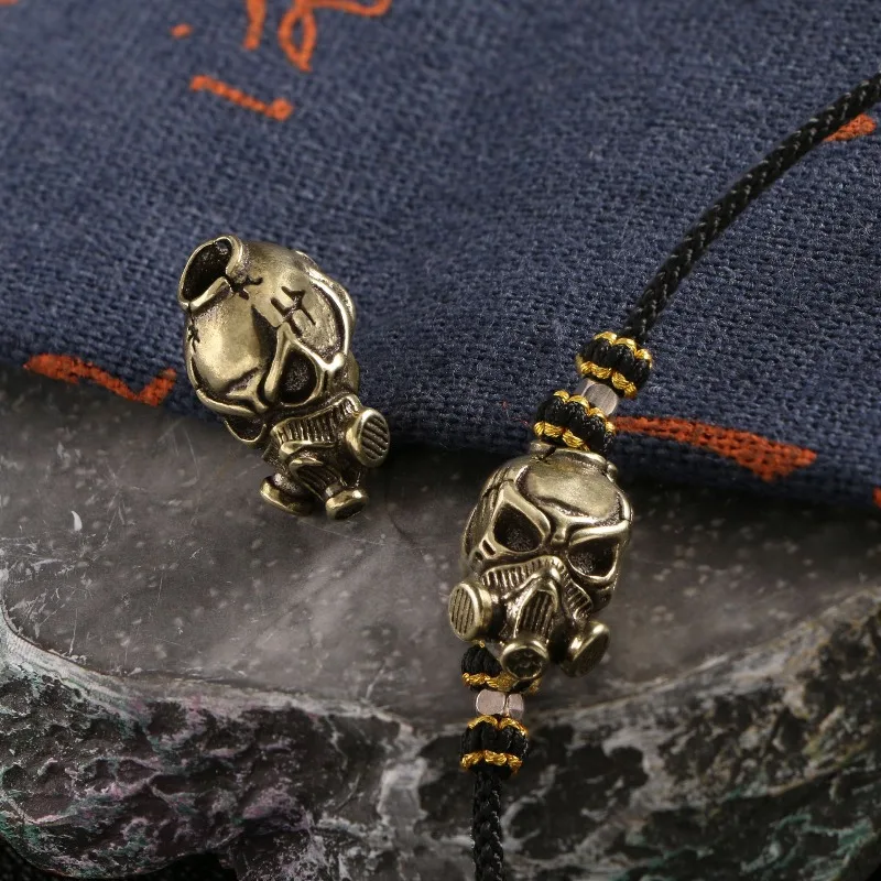 1 PC Brass Skull Ornament Creative Tea Pet Animal Decor Craft Office Unique Gift Art Craft Collectible Home Decoration Accessory