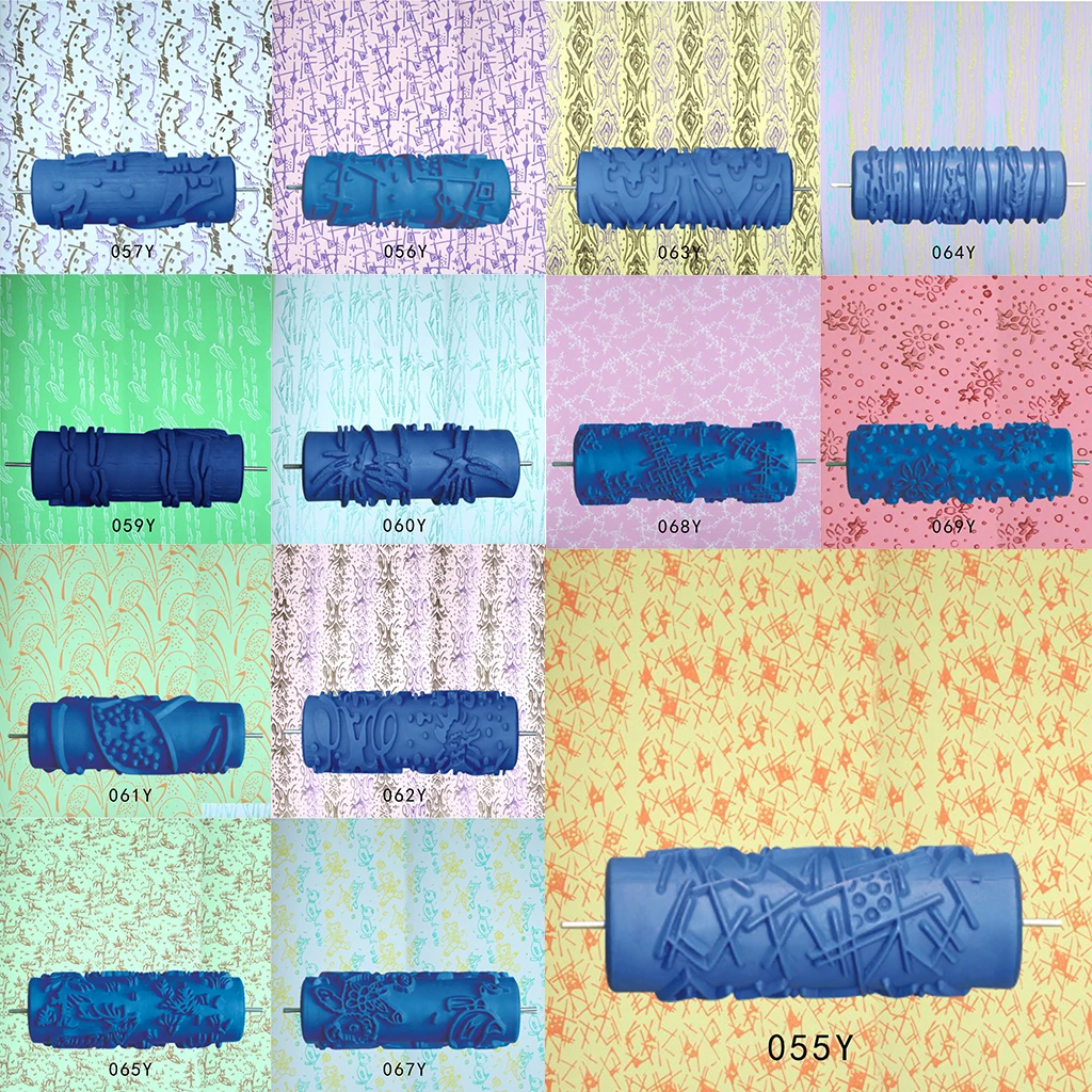 

Валик для тиснения на стенах, резиновый, для самостоятельного декорирования, для нанесения текстур и узоров на стены и деревянные поверхности