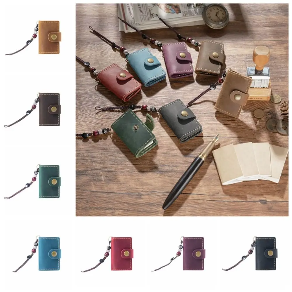 Cute Retro Tiny Leather Notebook Decorative Pendant Mini Pocket Notepad Cowhide Cover Travel Sketchbook Planner Wedding