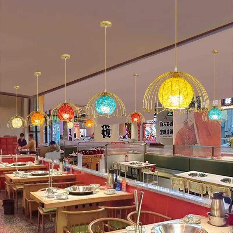 Creative Unique Single Head Modern Pendant Light Cafe Bakery Coffee Shop Restaurant Bar Kitchen BBQ Restaurant Home Decor Led