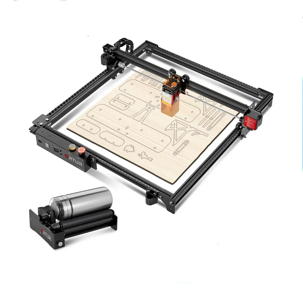 Laser Master 2 Pro S2 Met Upgrade Yrr3.0 Y-As Roterende Roller Gravure Module Voor Cilindrische Objecten Blikjes