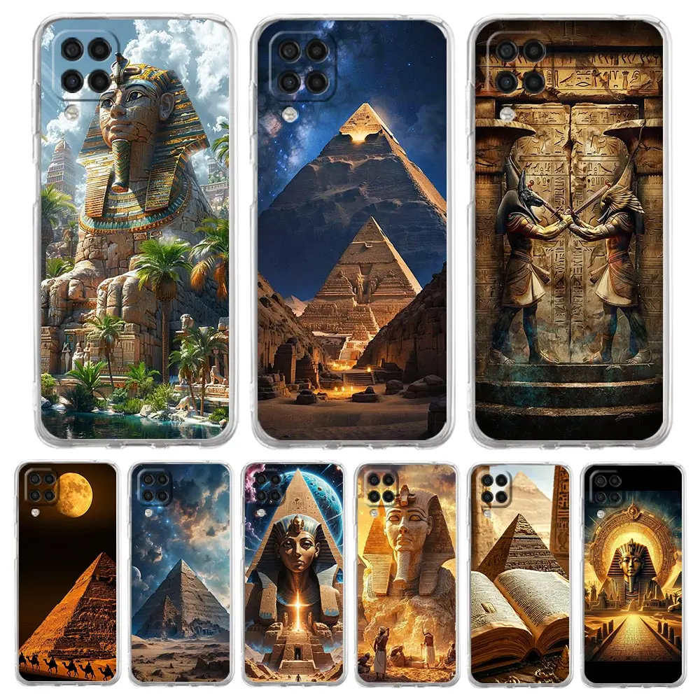 Coque de téléphone pour Samsung A13 A33 A35 A55 A73 A53 A23 A51 A71 A21S A31 A41 A05s A03S A15 A25 5G, pyramide de dieu de l'egypte ancienne