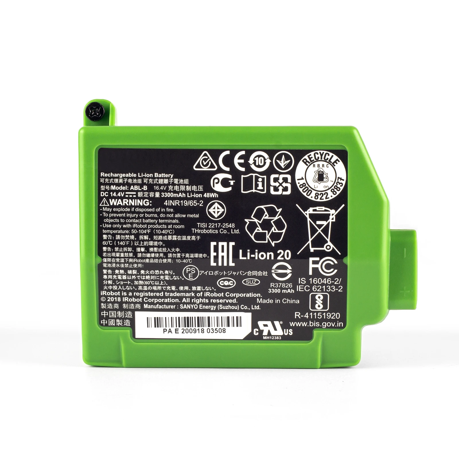 

Robot vacuum cleaner battery For IROBOT S9 9150 + S9+ 9550 s9 Plus s955020 S955880 RVA-Y1 ABL-B