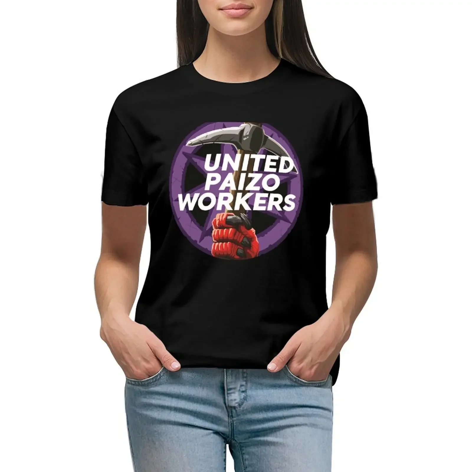 

United Paizo Workers Logo T-Shirt customizeds animal print new edition shirts graphic tees Women's cotton t-shirt