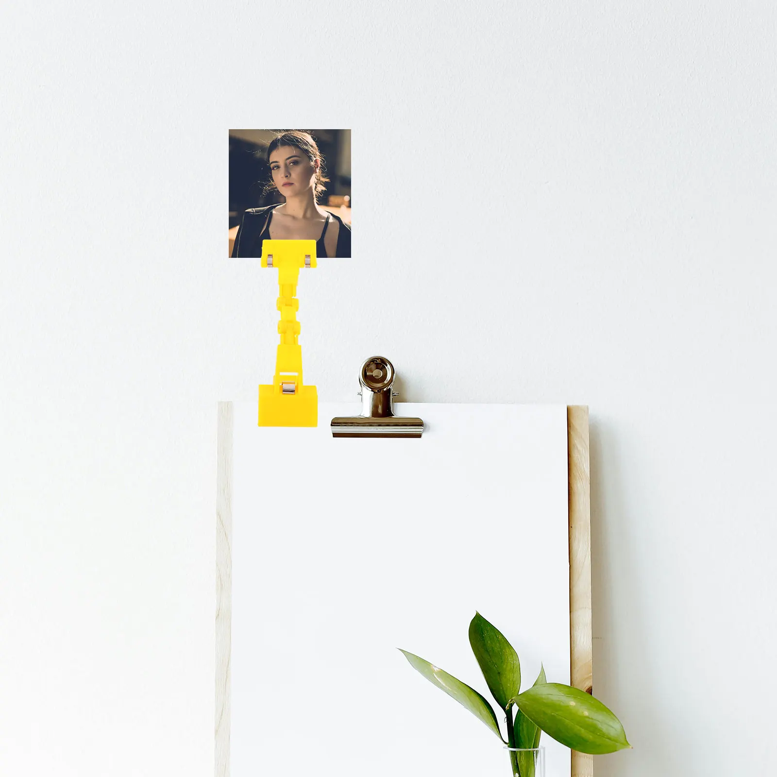 

2pcs Dual-Head Adjustable Plastic Picture Clips Multifunctional Sturdy Photo Holders For Sketch Drawing Painting Message Board