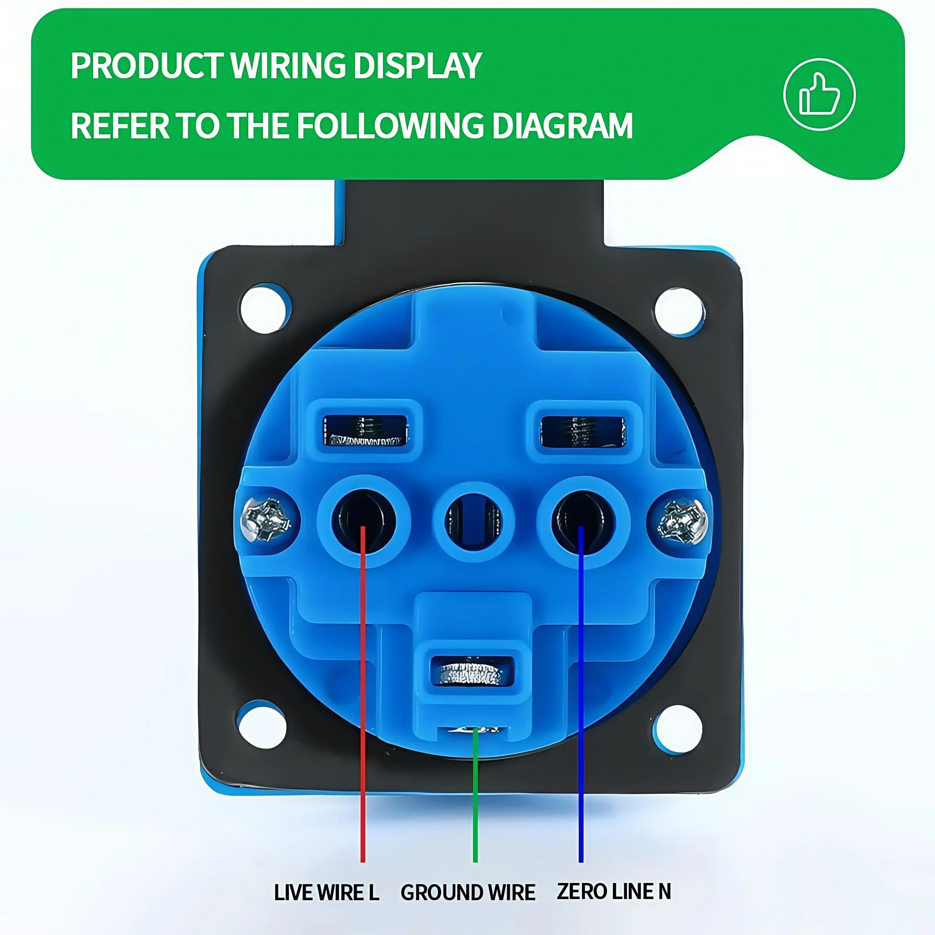 Heavy Duty 16A IP54 Waterproof Socket | 2-Pin Euro Plug with Locking Cover for Oil Rigs & Mining Equipment​