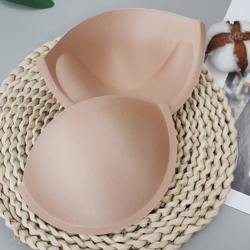 Wholesale 5-30pair New Dark Nude 75B 80B 85B 90B Semicircle Push Up Pads Bra for Wedding Dress Swim Underwear Bra Cups Chest Pad