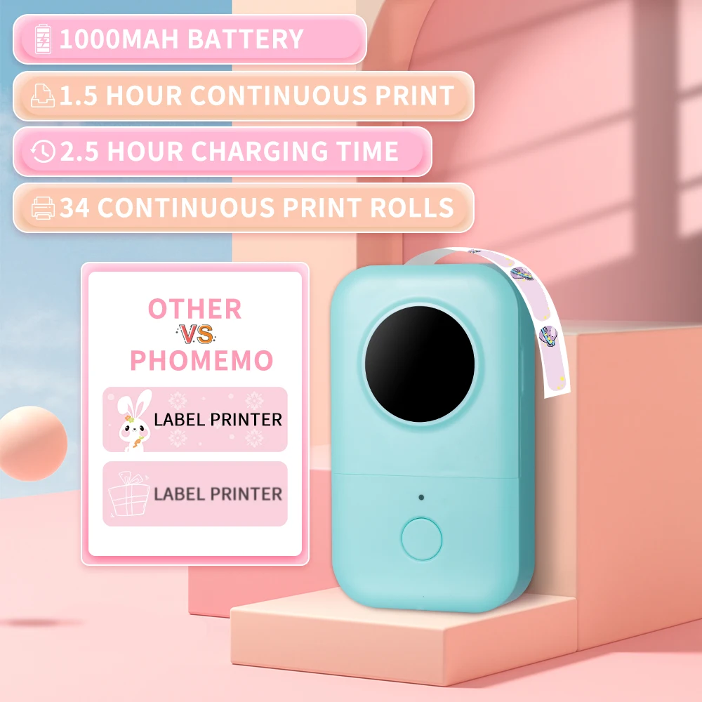 Phememo D30 Label Printer For Women Men Student Elder Thermal Printing for Home Office School 15mm Stickers Thermal Labels