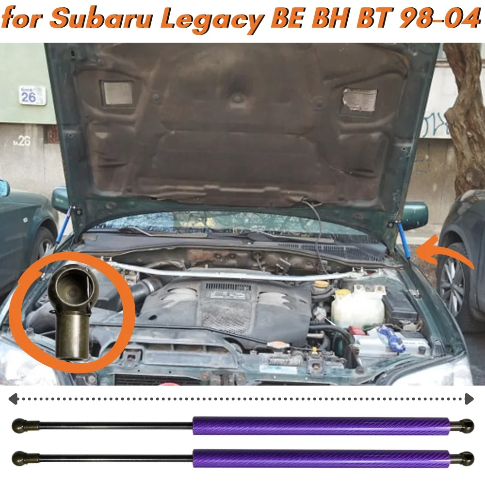 

Кол-во (2) стойки капота для Subaru Legacy BE BH BT 1998-2004, передние газовые пружины капота, подъемники, опоры, амортизаторы, поручни