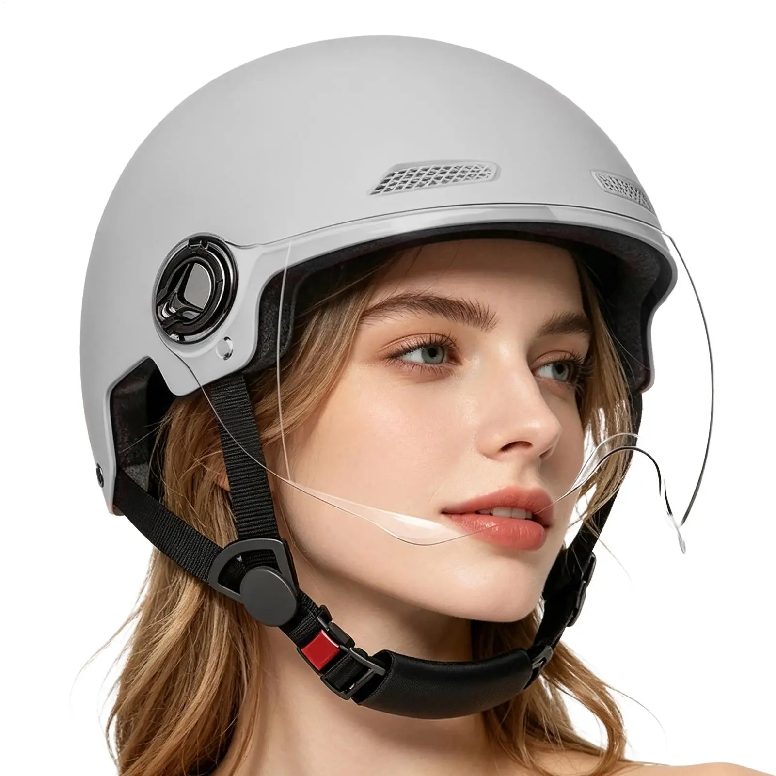 

E Bike Helmet With Detachable Visor Lightweight Unisex Bicycle Helmet Shield For Urban Ride Outdoor Cycling Skateboarding