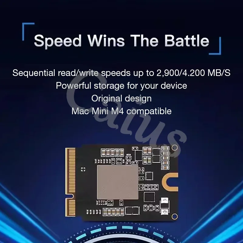 Жесткий диск емкостью 2 ТБ для комплекта SSD Mac Mini M4. Обновление памяти без сварки, непосредственно заменяет, идеальная совместимость для Mac Mini M4.