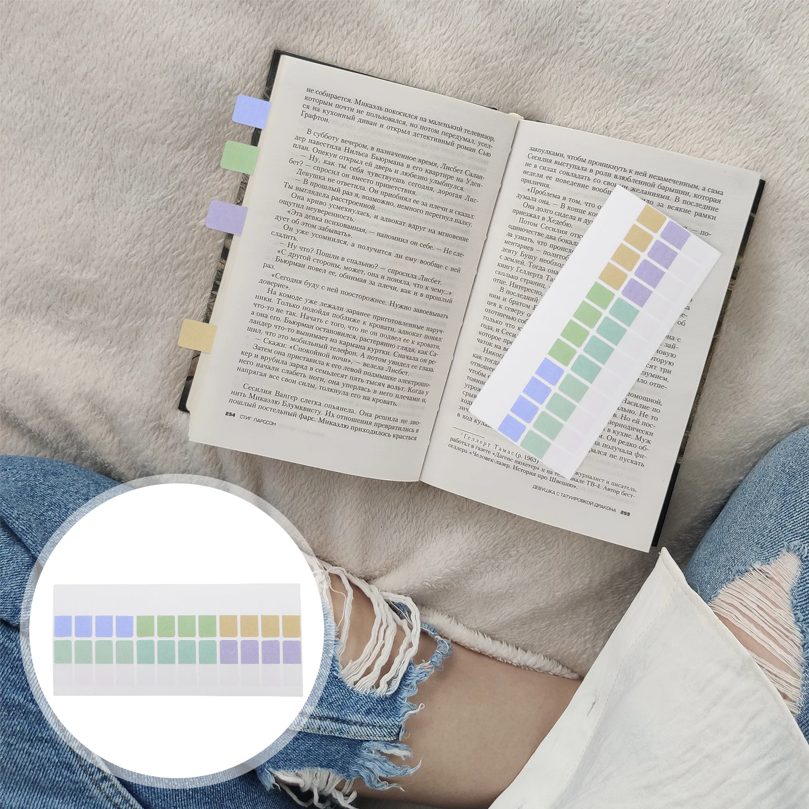 

10 Sheets Classification Sticker Tabs Wear-Resist Writable Page Markers for Books Notebooks Office School Practical Portable