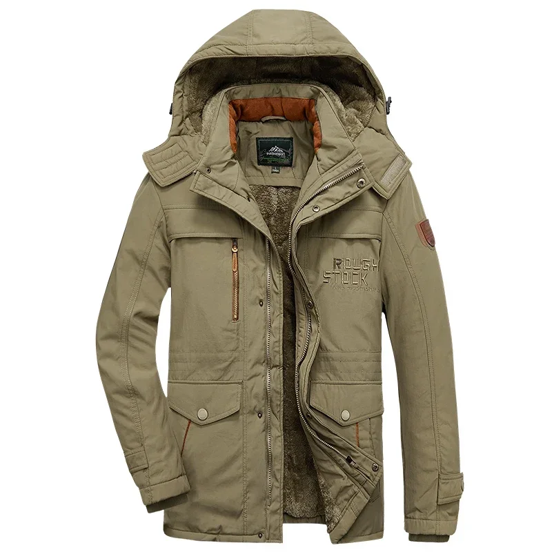 Uomo Plus Size nuovo 2023 giacca Casual da uomo di marca moda invernale Parka spessi cappotti maschili cappotto di pelliccia giacche calde riscaldate Parka