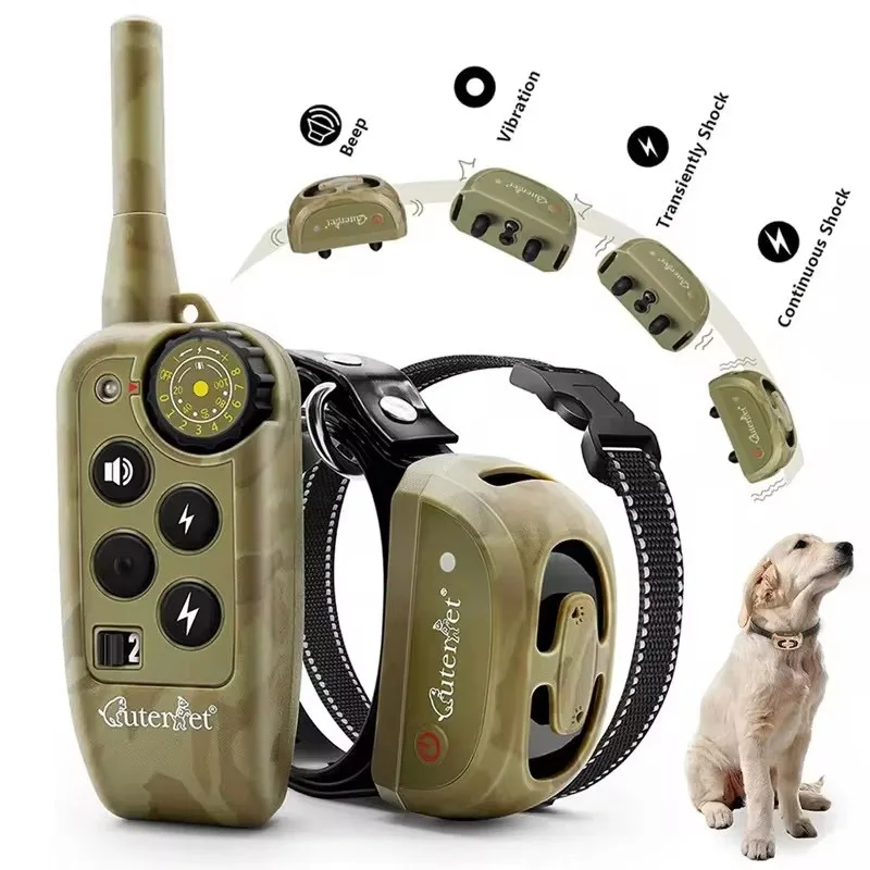 Pet Dog Training Collar 2000 Feet Remote Control for 10-100 Pounds Dogs Waterproof Rechargeable Pet Bark Stopper Dog Repellent